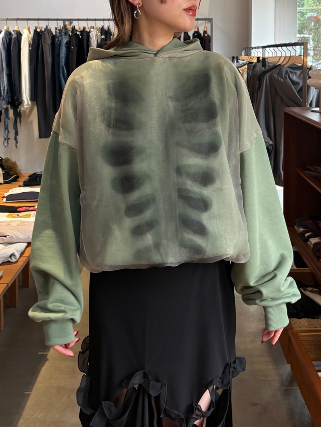 【26AW | WOMEN】AVAVAV アヴァヴァヴ / フーディー / X-Ray Organza Hoodie