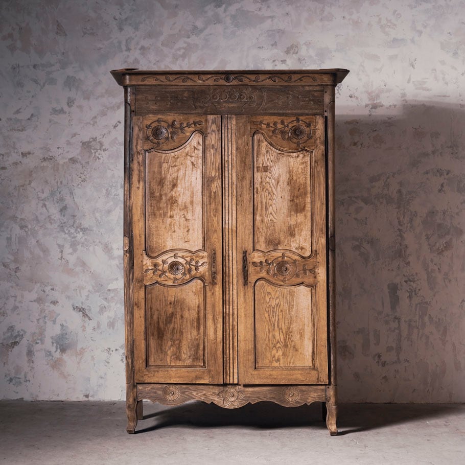 フランスアンティーク木製アルモワールキャビネット/ワードローブ食器