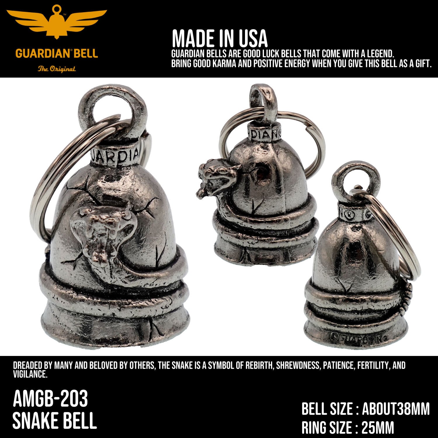 MADE IN USA】GUARDIAN BELL お守り 魔除け ガーディアンベル バイカー