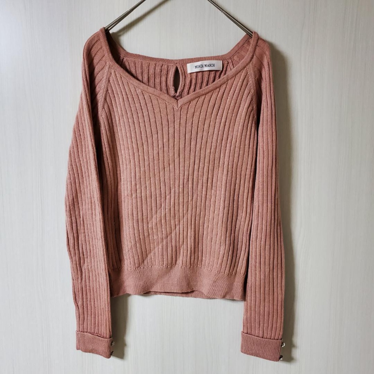 【USED】ミッシュマッシュ　ピンクニット　春向け　柔らか素材