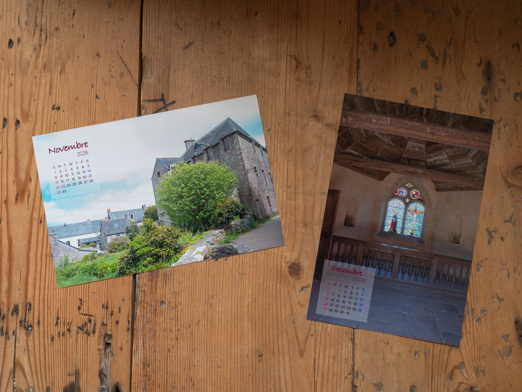 2026年 フランスの美しい村 ポストカードカレンダー ブルターニュ地方
