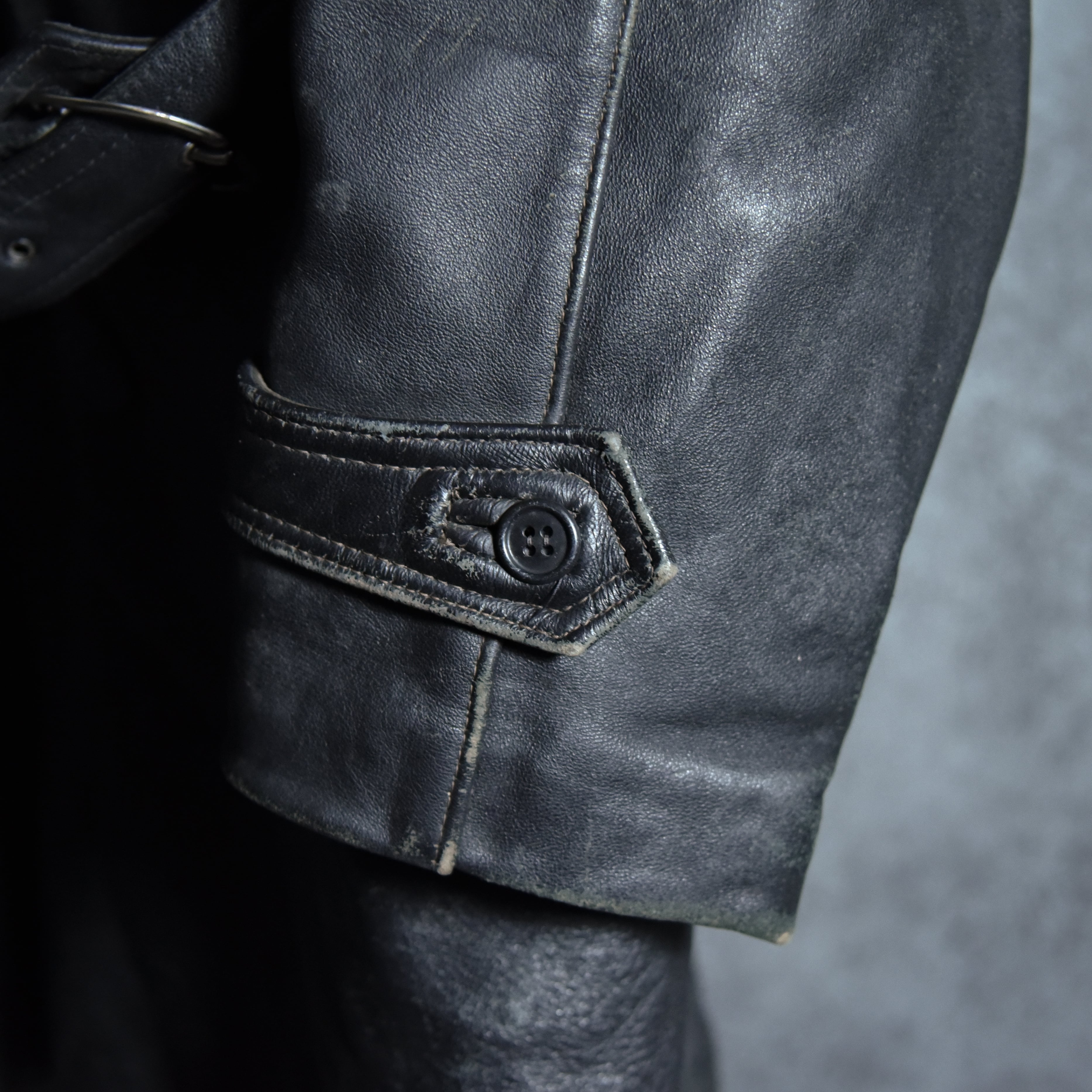 70s French Army Leather Coat フランス軍 レザー コート | mark