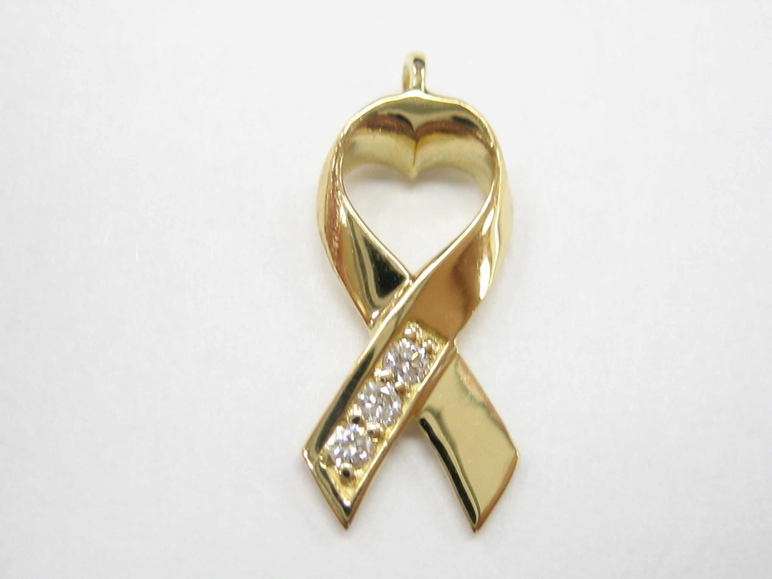 K18 ハ－ト.リボン.ダイヤモンドペンダント 刻印 0.03ct | KOHOSHOKAI
