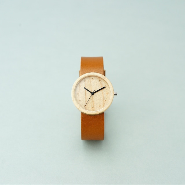 Maple wood - Organic leather Honey - M