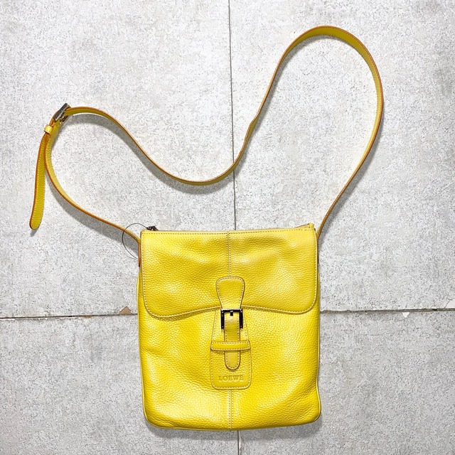 LOEWE yellow leather shoulder bag