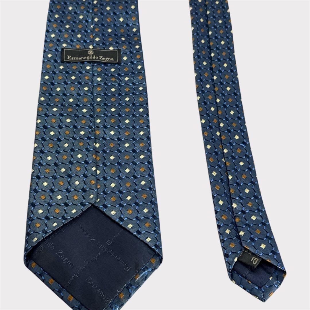 Ermenegildo Zegna ネイビー ドット ネクタイ | KAGO Aluk online shop