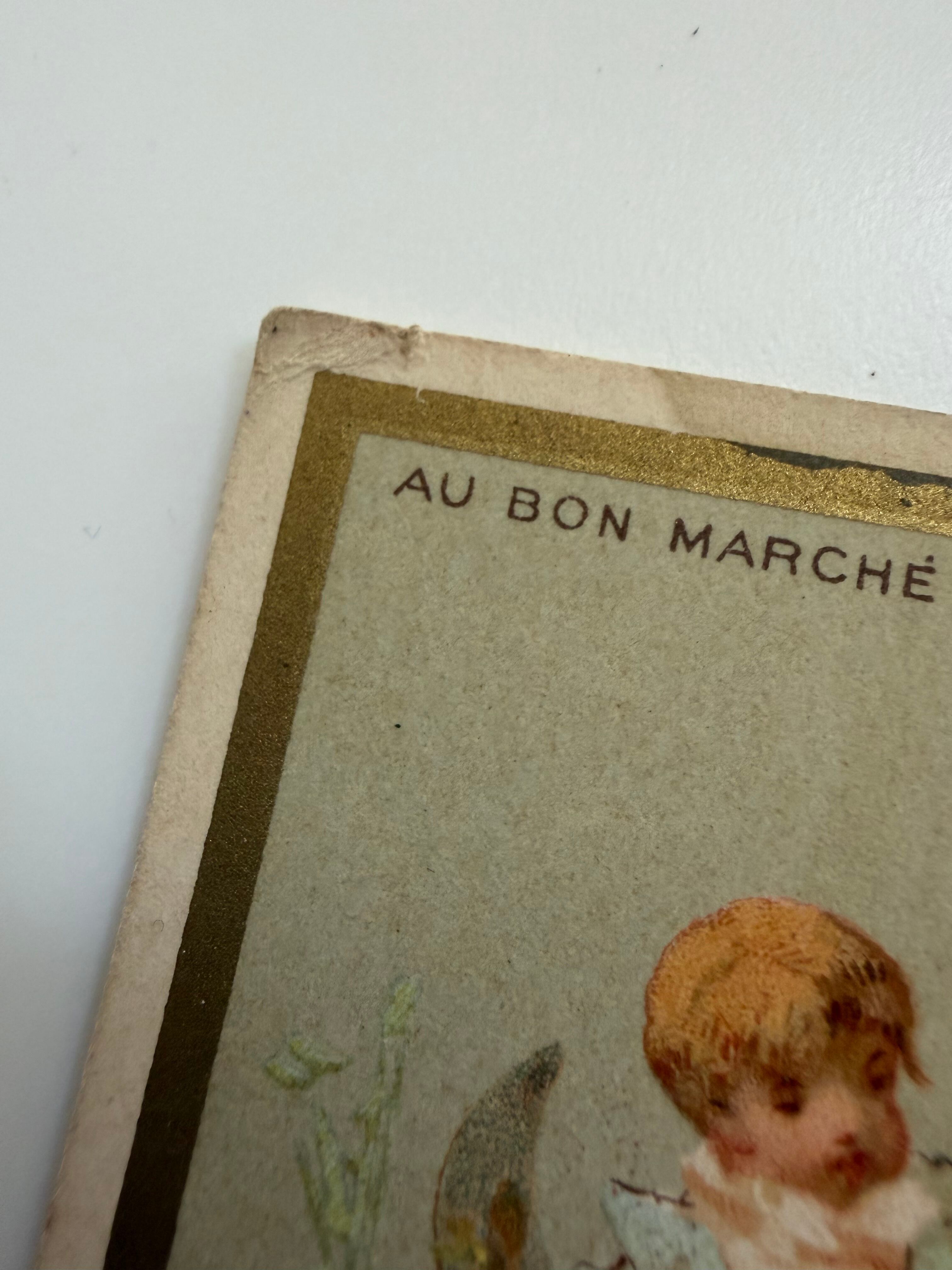 フランスアンティークAu Bon Marché ボンマルシェのクロモカードセット オ・ボン・マルシェ クロモカード “UNE NOCE”（子どもたちの結婚式