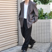 windowpane check double breasted tailored jacket