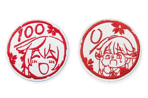 ブルーアーカイブ 風 刺繍 ワッペン 【ココナ教官 100点満点 花丸】 ★サバゲのファッションやイベントコス等に! ★受注品★