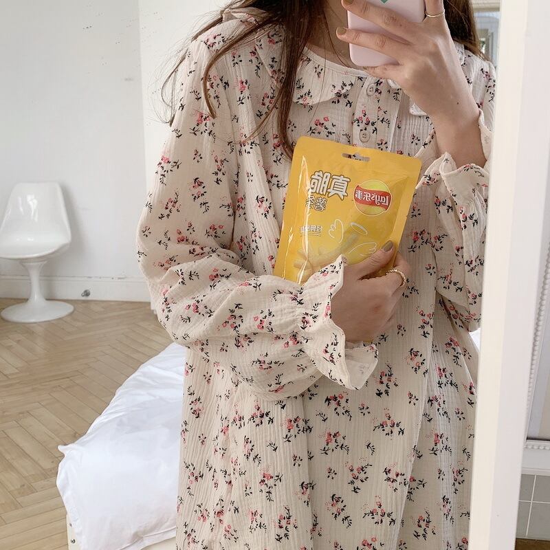 オータムスタイルフローラルスカート ロング コットン 秋物 花柄 萌量不足35582253388