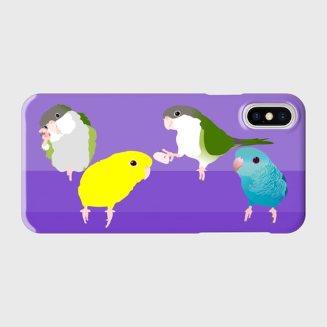 iPhoneケース サザナミインコ & ユウギリインコ【各機種対応】