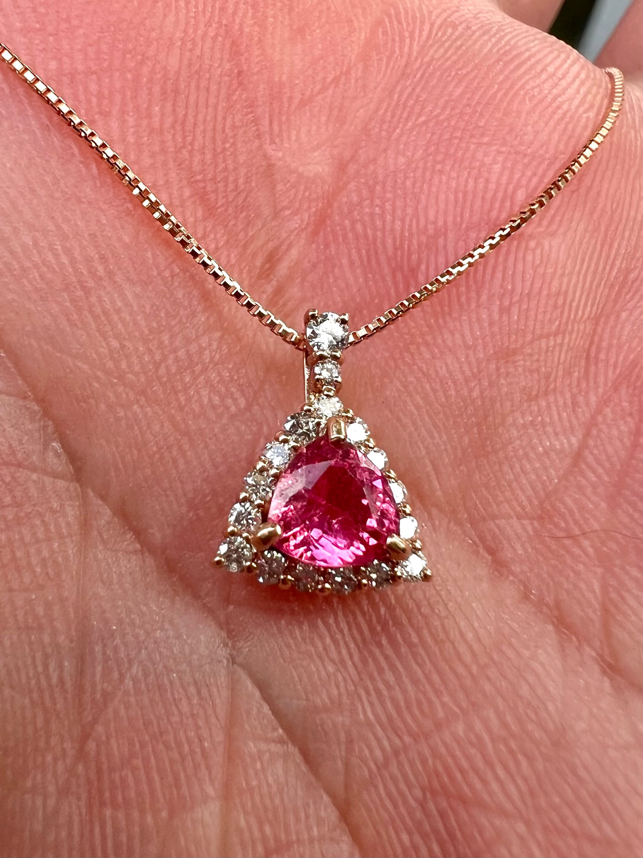 超高発色！AYANA SPINEL 鮮やかアヤナスピネルHOT PINK K18PGダイヤモ