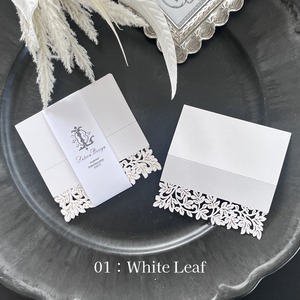レースカット二つ折りカード・席札（Sサイズ:8枚入り）