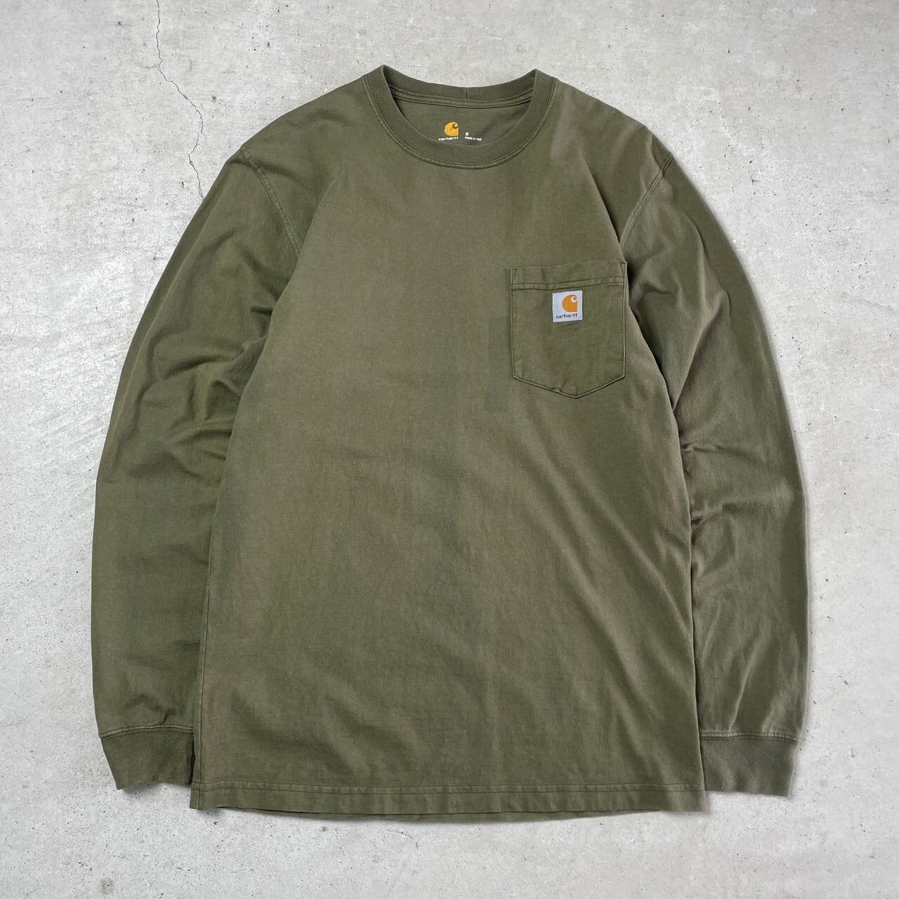 Carhartt カーハート ワンポイントロゴ ポケット ロングTシャツ 