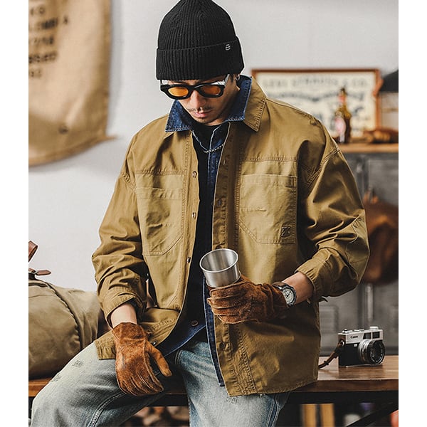 Front pocket design shirt P436