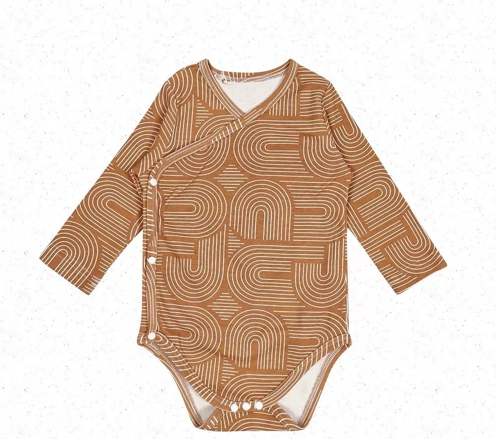 【予約】retro long sleeves rompers(side open)