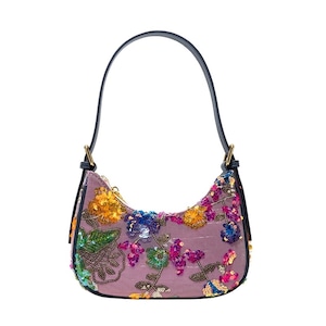 sequin flower bag 〈b100319〉
