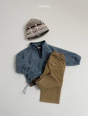 〖取寄〗韓国子供服 / 26winter / minirobe / ツートンフリースハーフジップ / キッズ *S~XL*