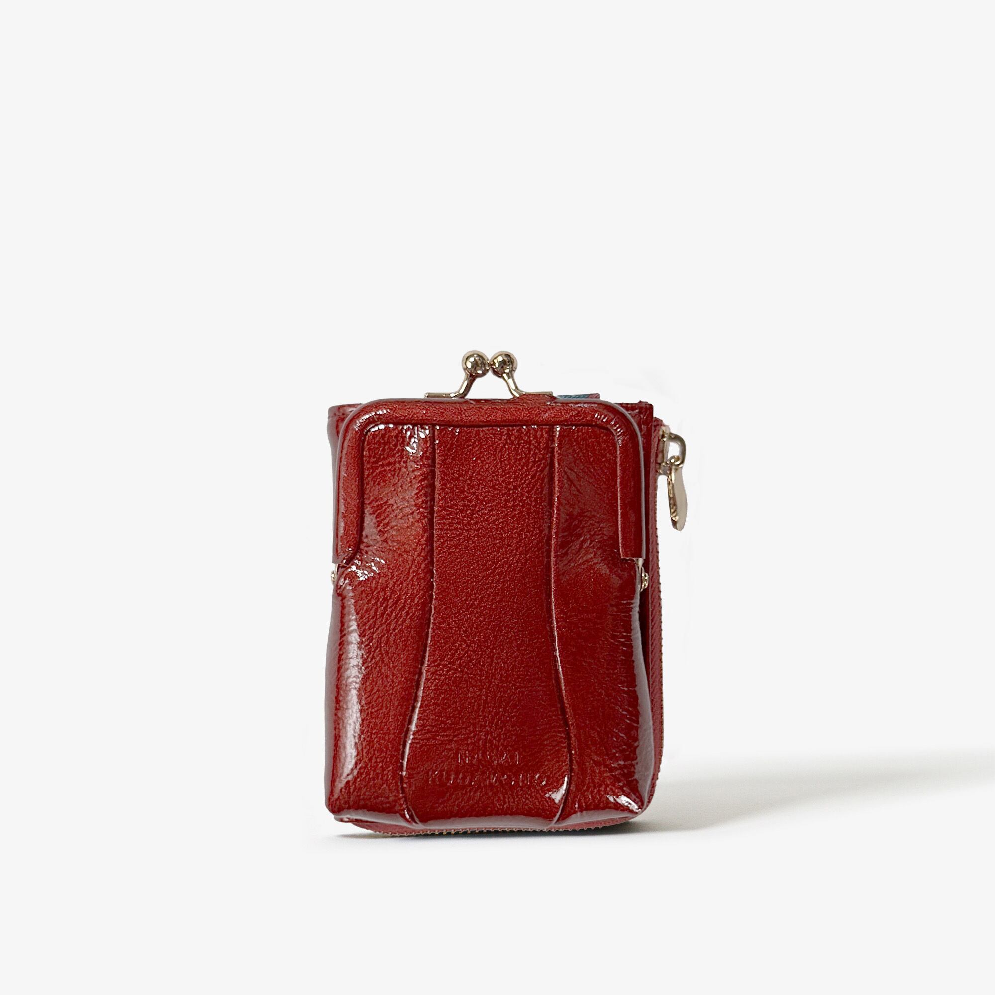 がま口ポーチのお財布 【アボカド】 | 果実のような革小物 永井くだもの園