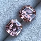 【2ピースペアのセット販売】 ジルコン アッシャーカット ②約5.4mm - タンザニア産