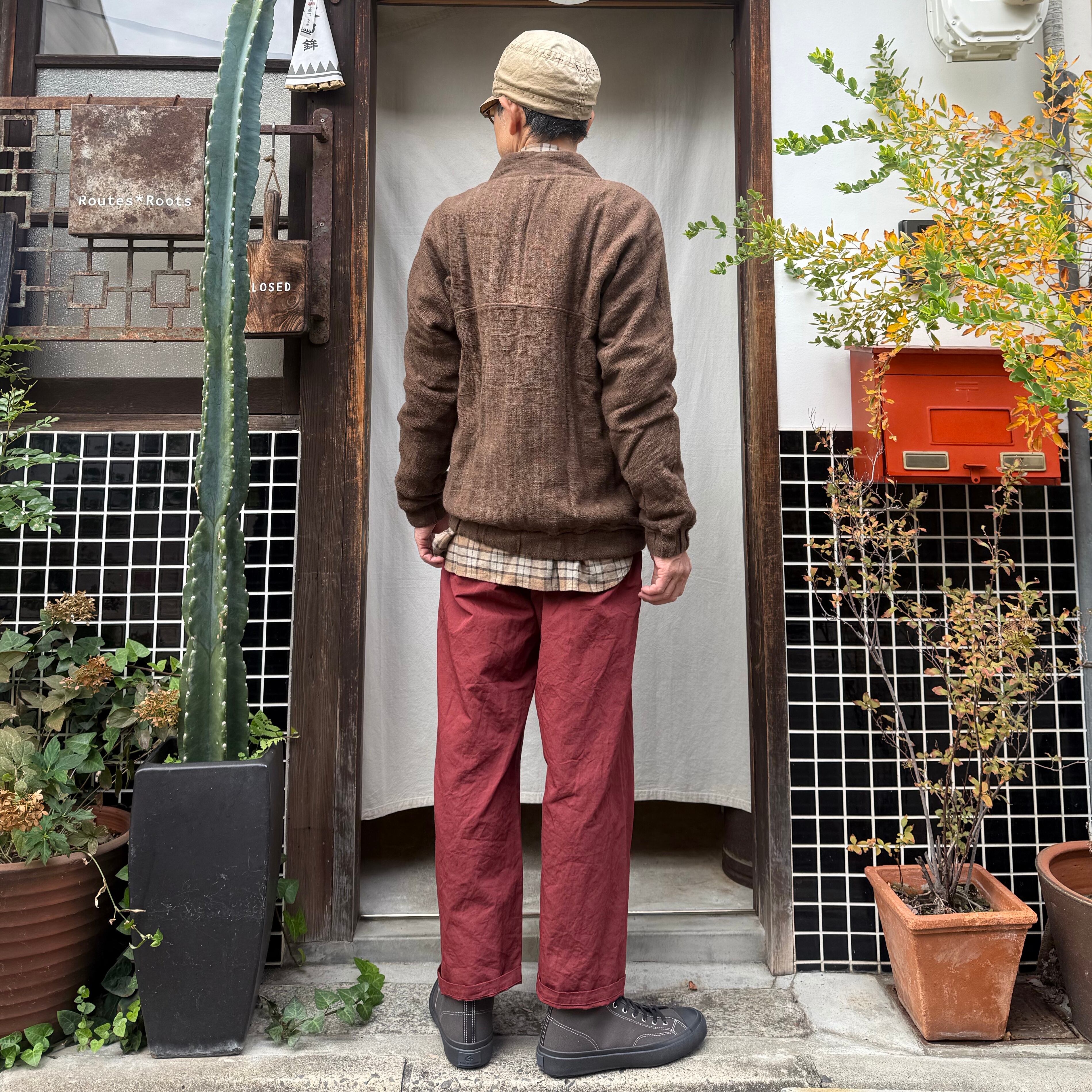 MITTAN JK-39DC SNチャルカkalaコットンブルゾン（草木濃染）阿仙（濃