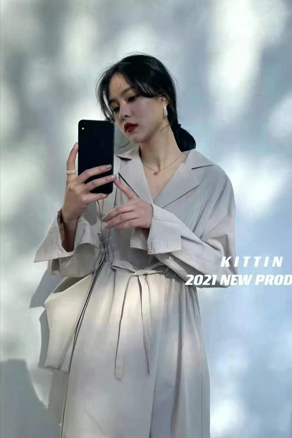 襟付きコットンワンピース　AJ22263ー5268