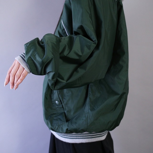 ”nylon×sweat" switching design over silhouette blouson