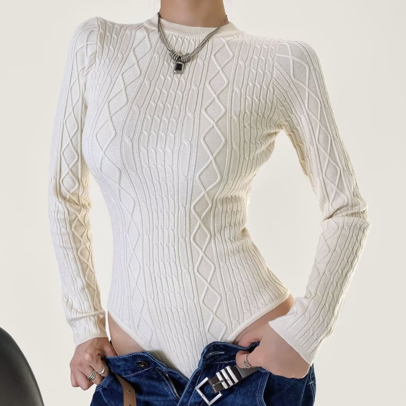 open back knit bodysuit la2458