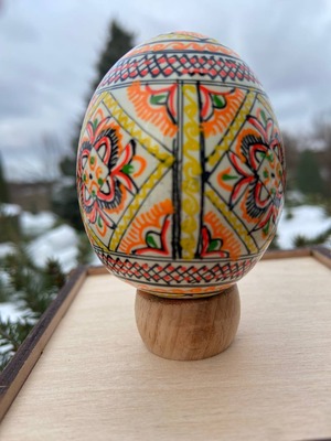 装飾用プィサンカ（イースターエッグ）with stand　コロミヤ博物館モデル