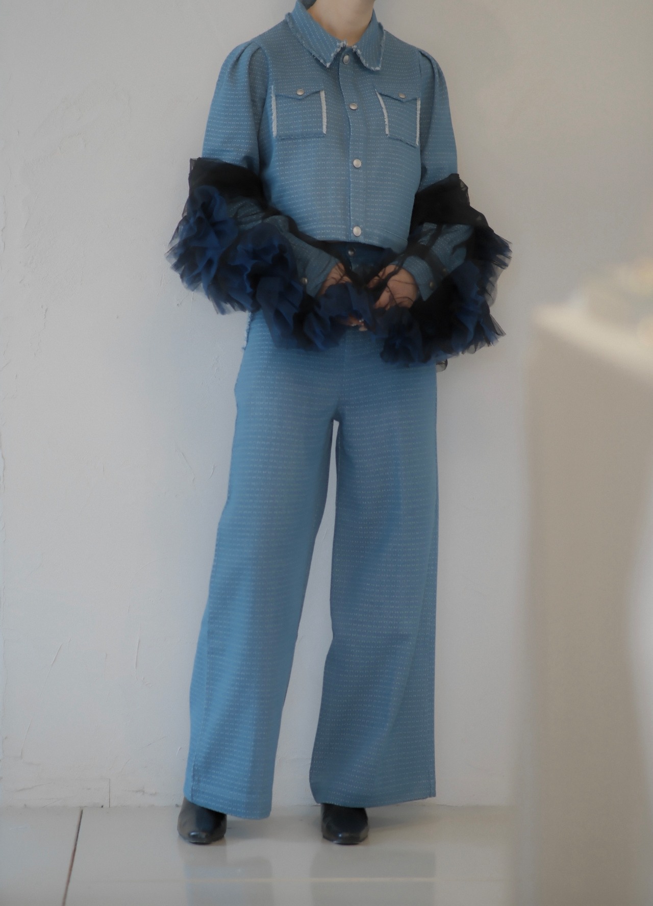 Decorative Tulle Tops / NAVY - 9