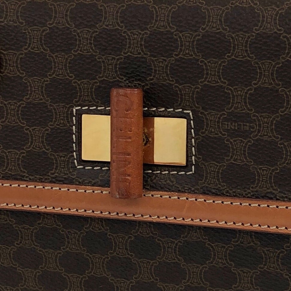 CELINE セリーヌ マカダム ターンロック チャーム レザー 2way CELINE セリーヌ マカダム ターンロック チャーム レザー 2way