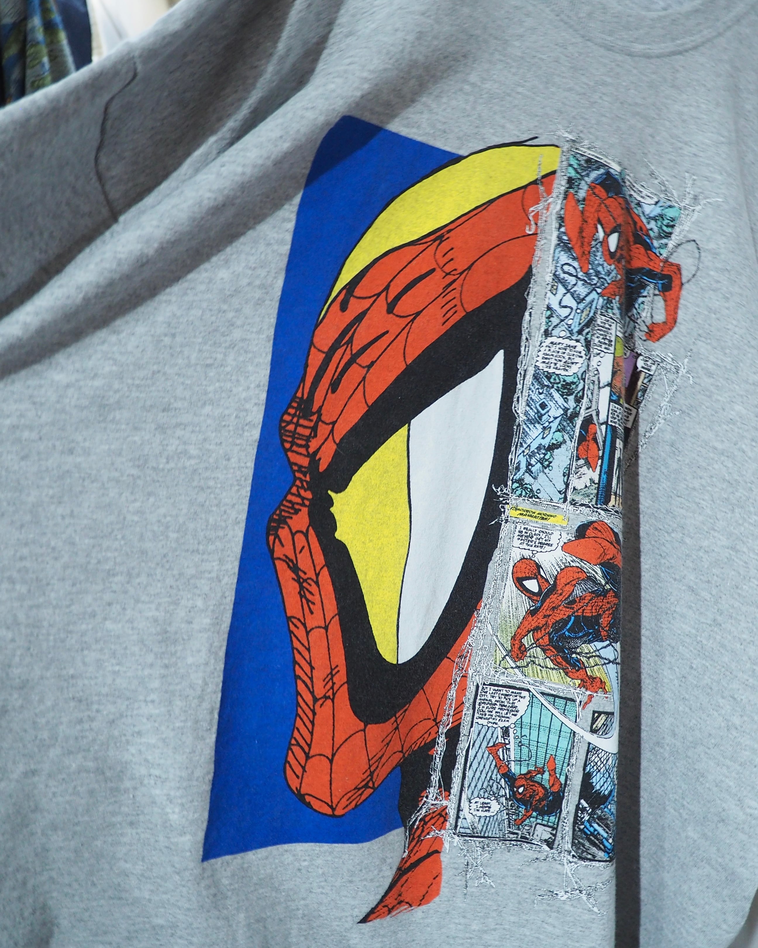 " MARVEL - Spider-Man " Comic printed Over silhouette SS Tee