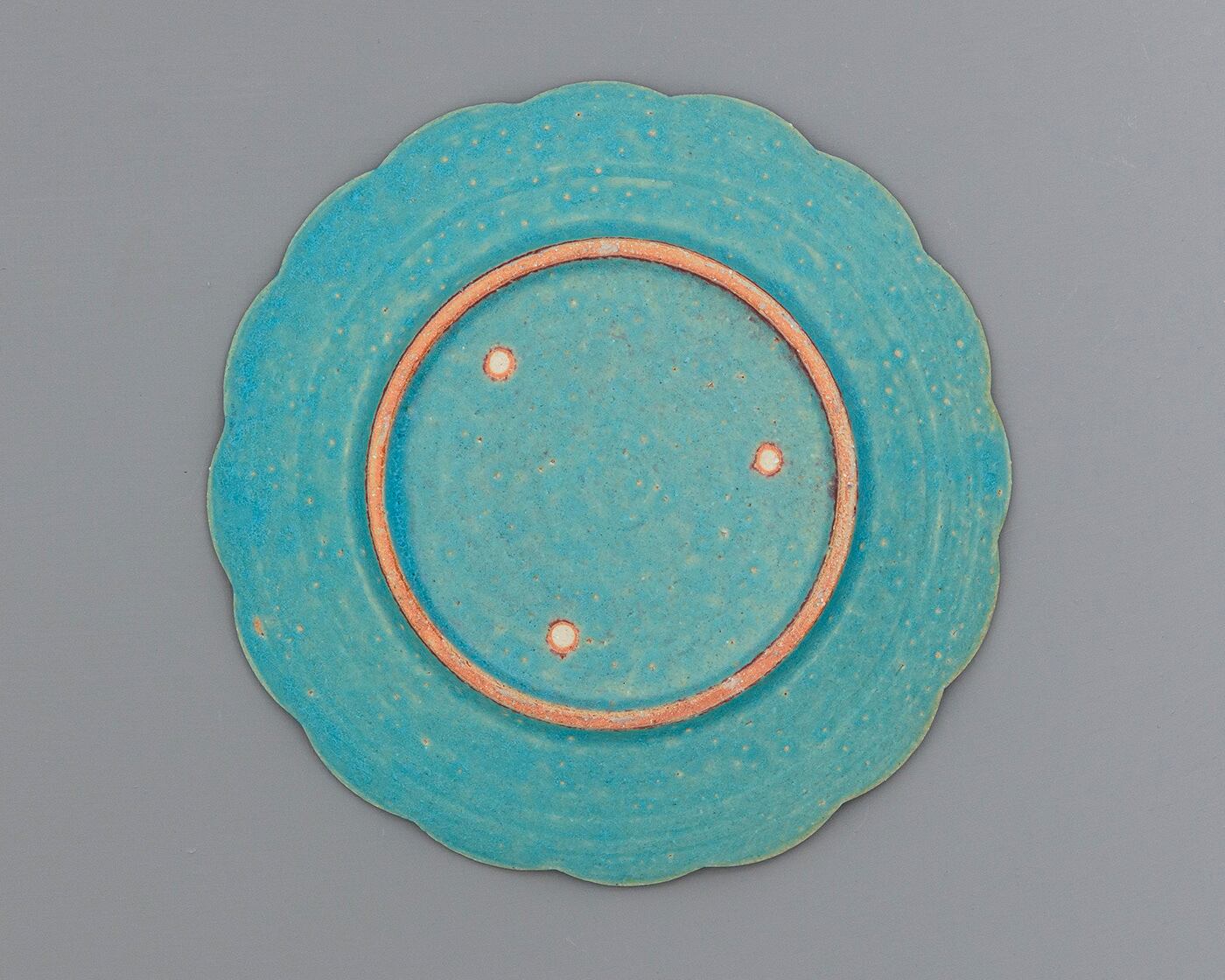 花皿／掛け分け／トルコ青UTSUWA