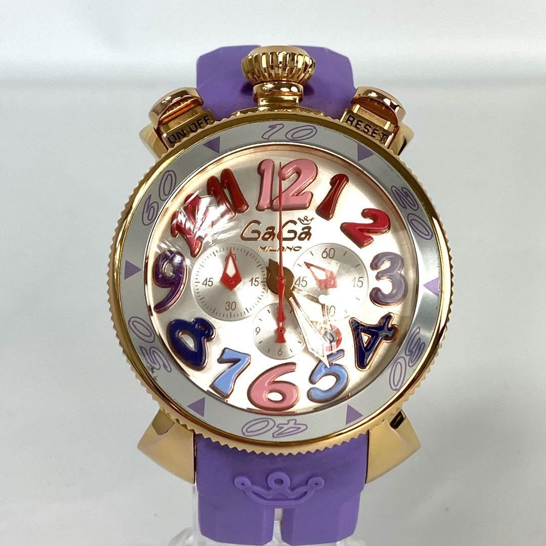 正規稼働】ガガミラノ QZ マニュアーレ48 クロノグラフ メンズ 腕時計