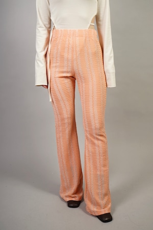 JACQUARD FLARE PANTS  (ORANGE) 2202-82-93