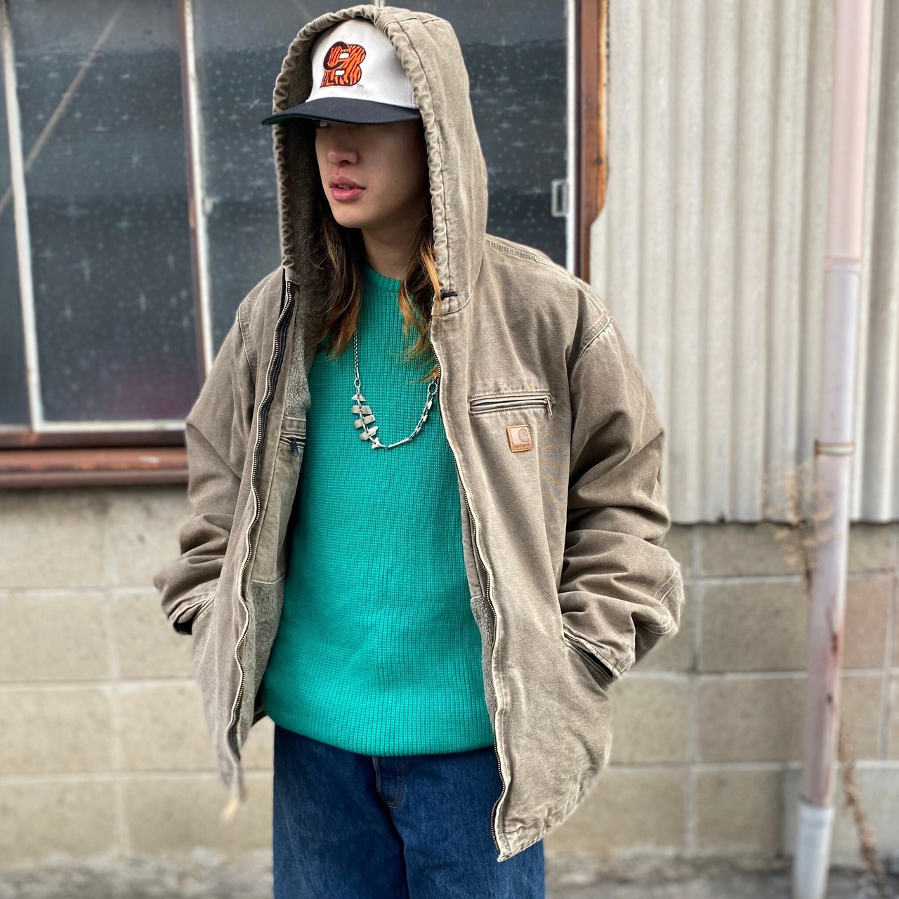 Carhartt カーハート フード付き デトロイトジャケット メンズXL 古着  