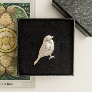 Silver brooch　tori  no.70002