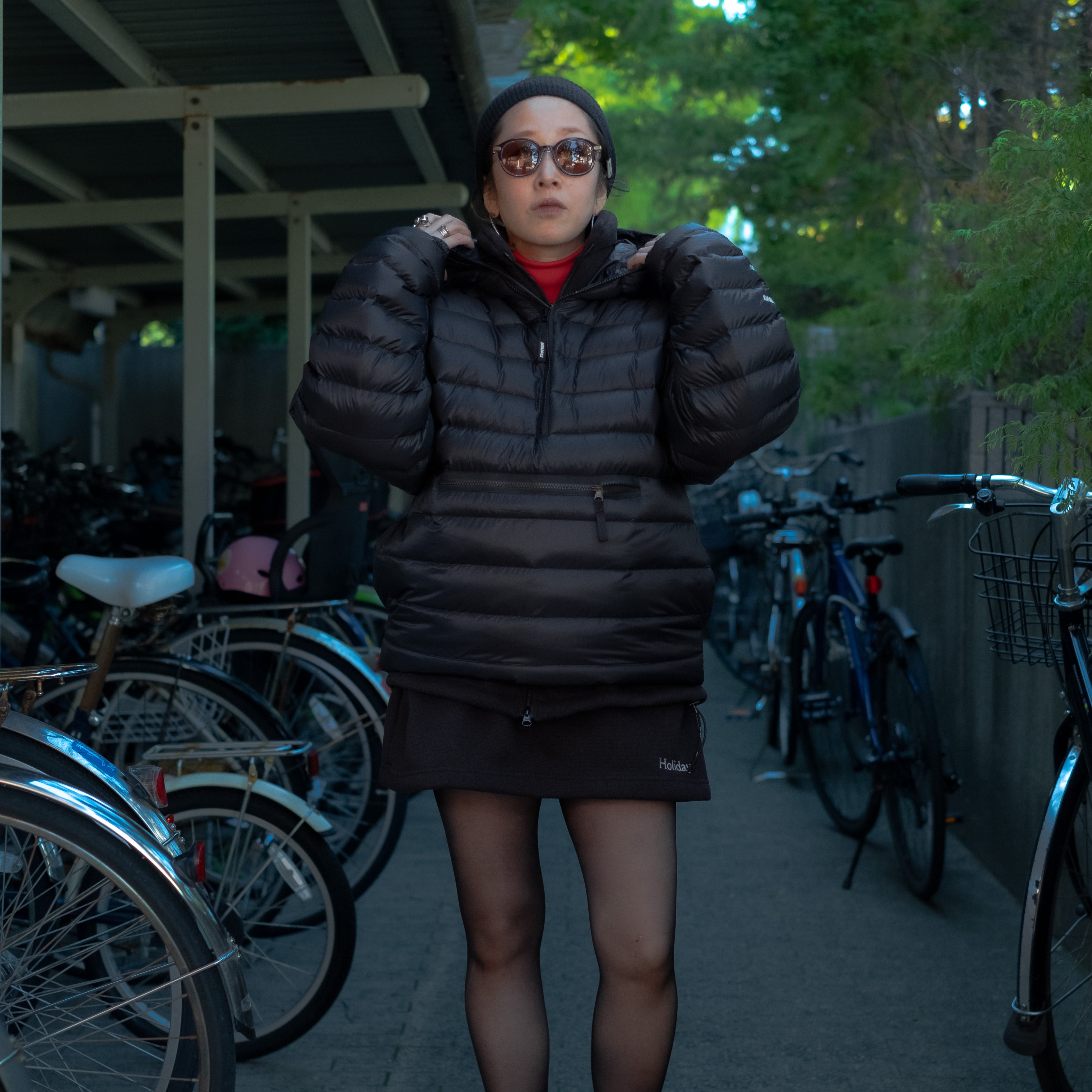 HOLIDAY PACKABLE DOWN ANORAK 完売品 送料無料] 【HOLIDAY】 packable down anorak (black) | olaf