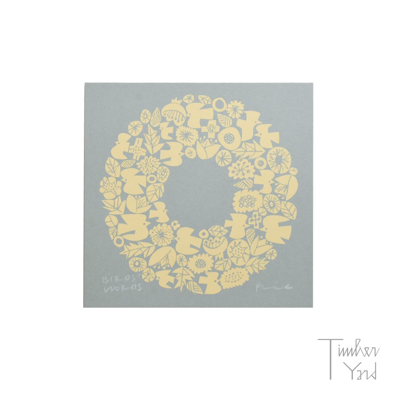 SILK SCREEN 20 / WREATH / シルクスクリーン / リース / 正方形
