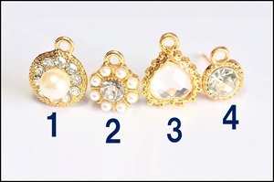 【A823】パールのピアス金具　2番 1ペア