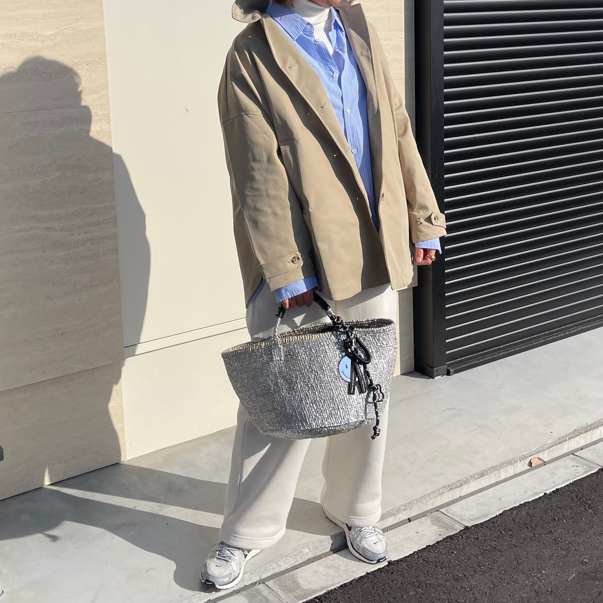 チャーム選べます / Kago-Bag / ML / SILVER / 巾着バッグ付き | meong