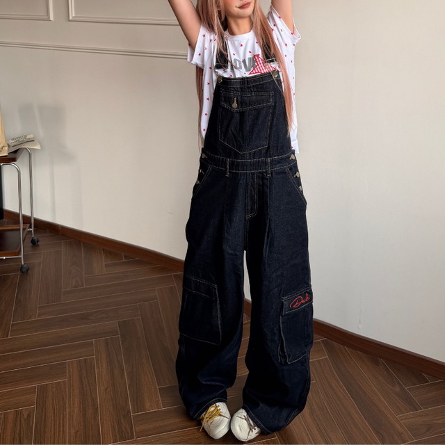 big pocket denim overalls　ビッグポケットデニムオーバーオール　J1827