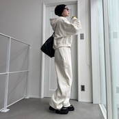 裏起毛ハーフZIPショート丈PK/エクリュ