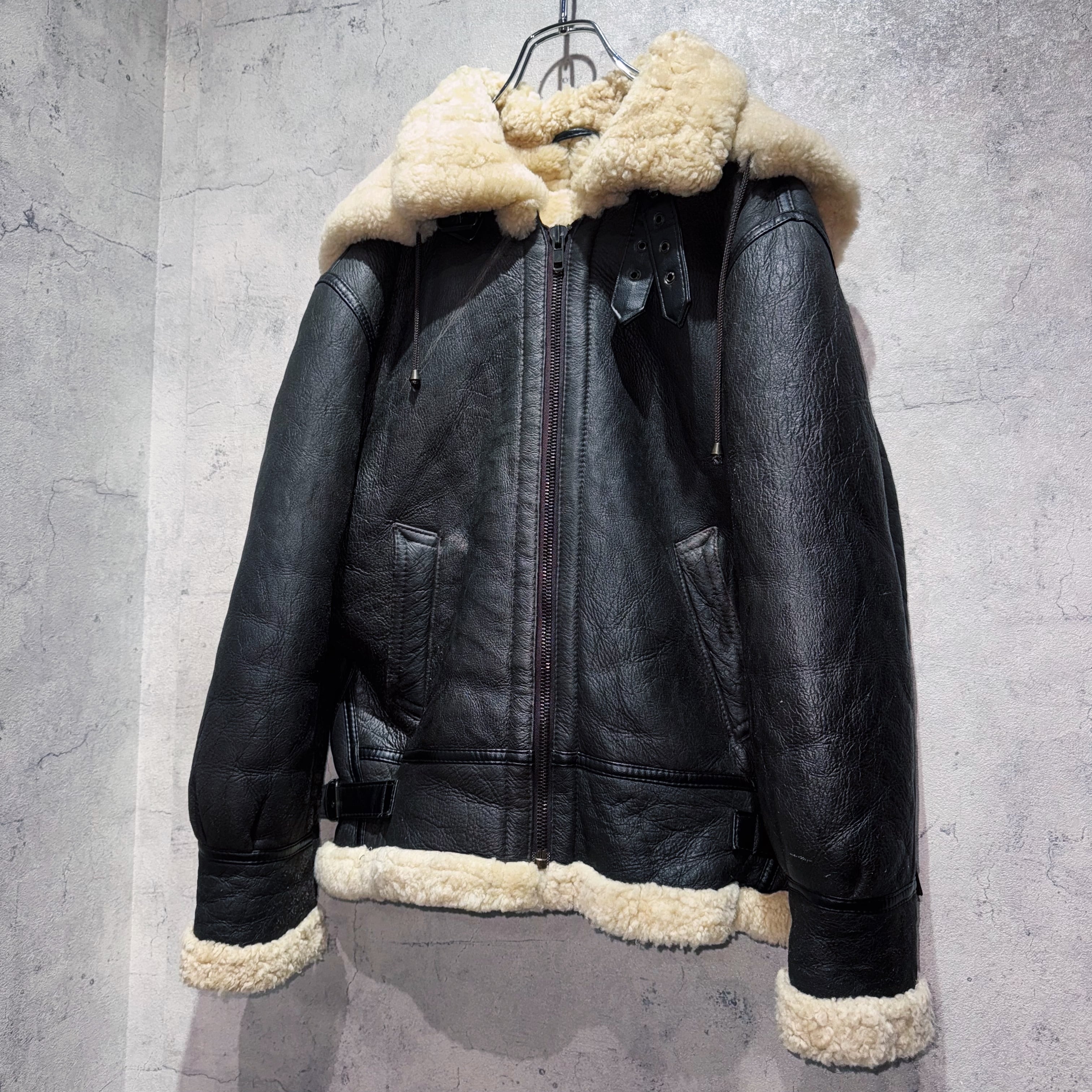 ジャケット・アウター 90s B-3 mouton leather flight jacket y2k special 90's