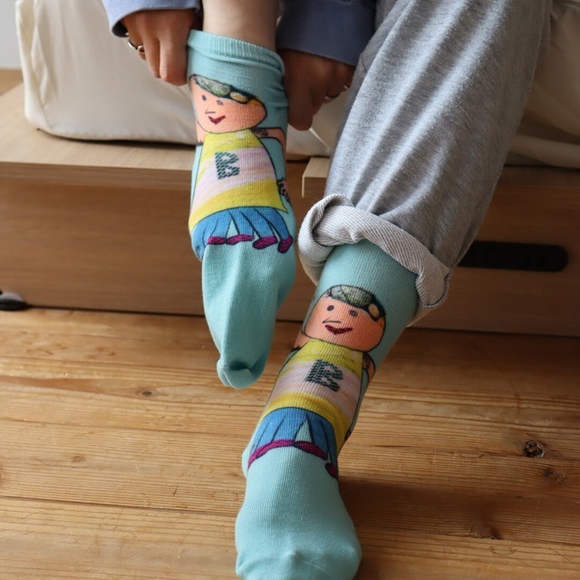 【2足組】かさねがさねクルーソックス2P【レディース】