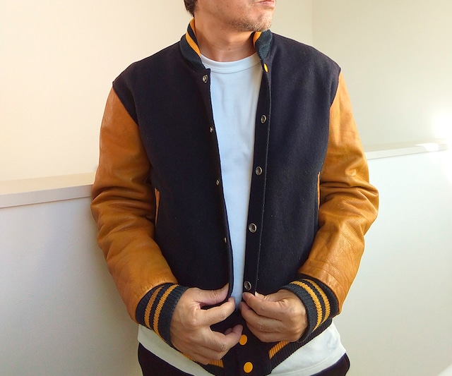 80s GOLDEN BEAR VARSITY JACKET M