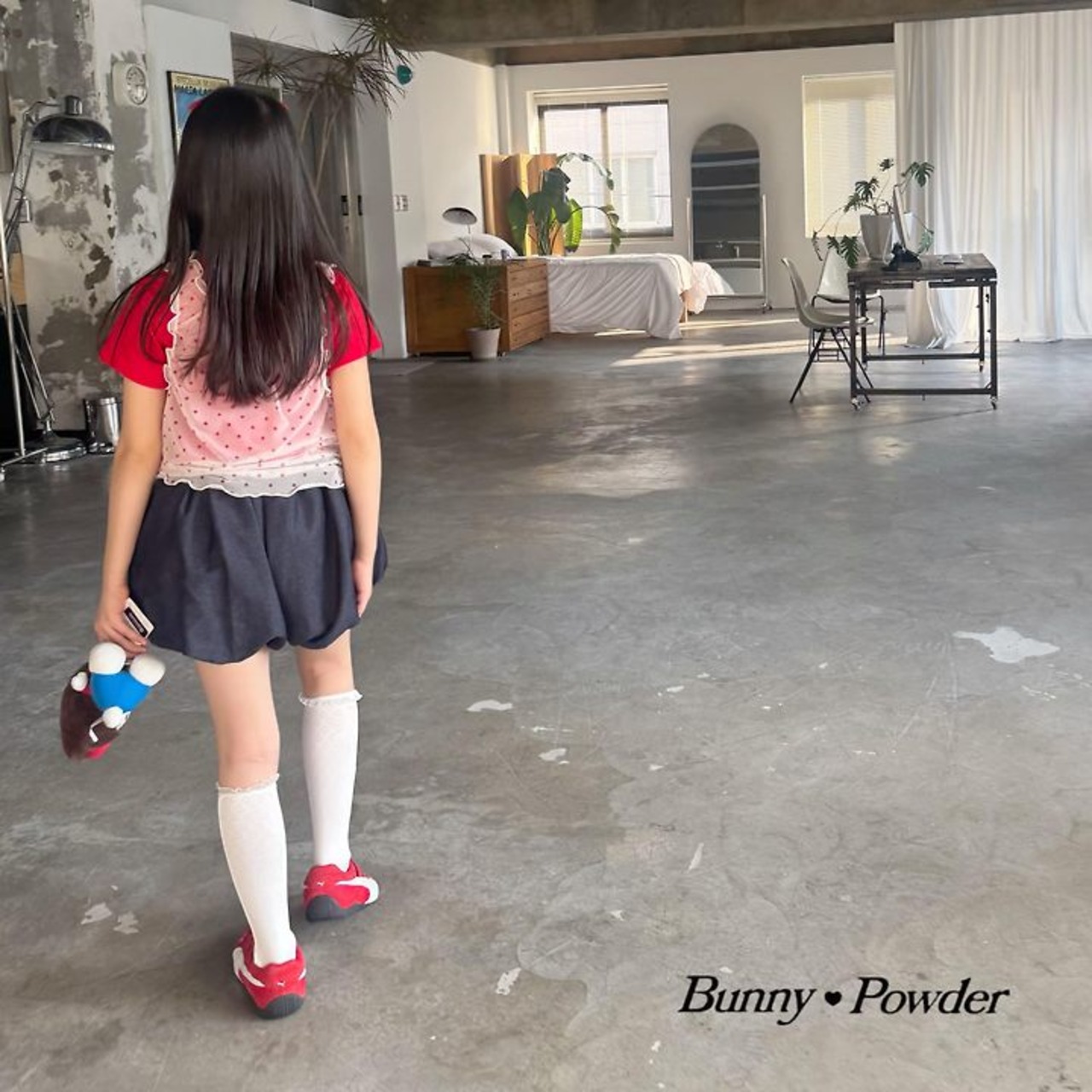 [Bunny Powder] (Planning) Denim Balloon Skirt / [버니파우더] 기획)데님벌룬스커트