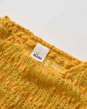 Circle Motif Mohair Thick Wave Pattern Pullover Knit