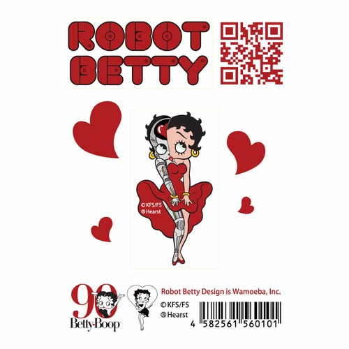 ROBOT BETTY（ロボットベティー）ステッカー「Ⅱ 赤ドレス」