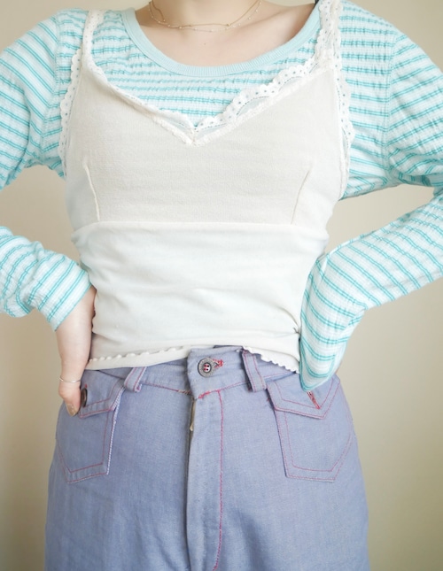 90s～US lace camisole